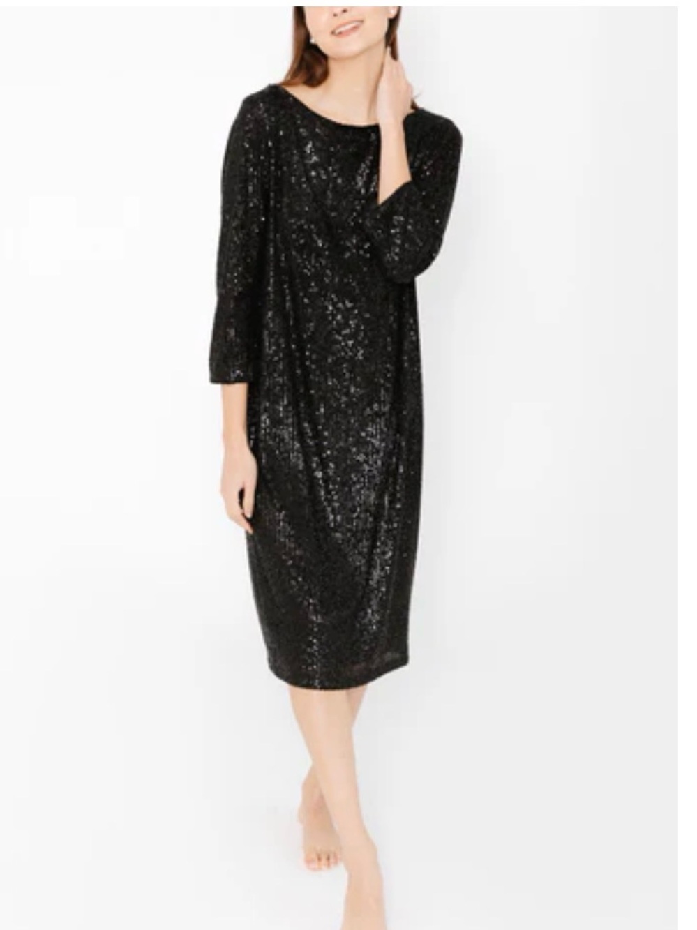 Smash + Tess - Forever Frosted Black Sequin Midi Dress